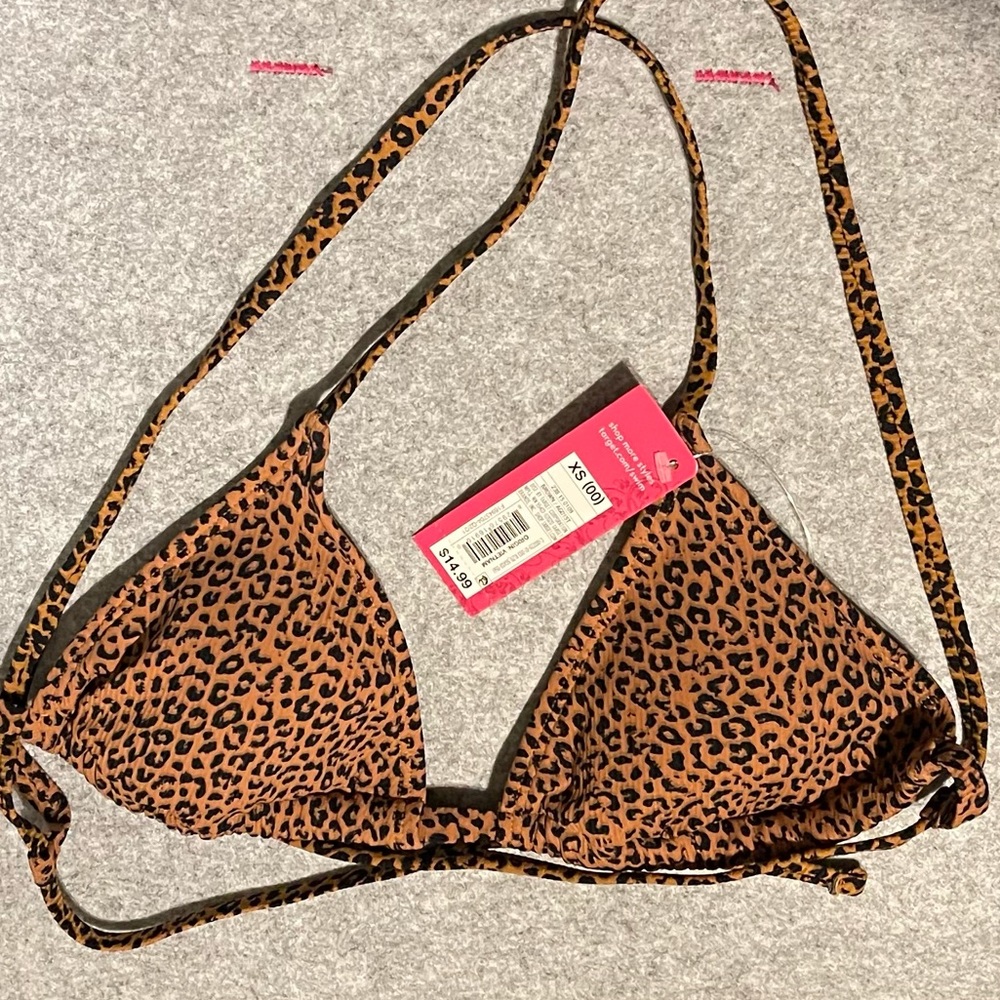 Size XS Xhilaration Leopard Print Bikini Top
